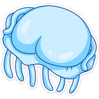 🍑 medusa, criatura marina, océano, acuático, marino, animal whatsapp sticker