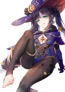 😏 Mona Genshin Impact Anime, Genshin Impact, Mona, Personaje, Videojuego whatsapp sticker