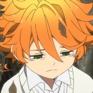 😞 Emma The Promised Neverland Anime, Dziewczyna, Smutny, Emocjonalny, Postać, Ruda telegram sticker