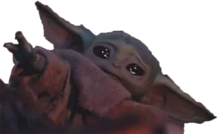 😭 Grogu The Mandalorian Grogu, Baby Yoda, Star Wars, imut, sedih, anak, Mandalorian telegram sticker