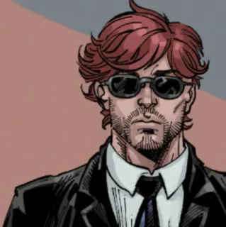 🕶 Matt Murdock Draufgänger, Matt Murdock, Marvel, Comics, Superheld, Mann in Schwarz telegram sticker