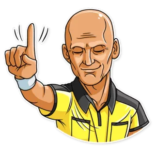 ☝️ árbitro, deporte, fútbol, fútbol, gesto, señalar, dibujos animados whatsapp sticker
