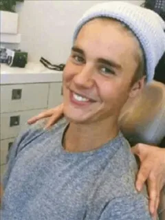 ☺️ Justin Bieber 有名人, 歌手, ポップスター, ミュージシャン, 若い, ポートレート telegram sticker