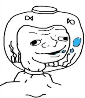 😂 มีม, Wojak, พิพิธภัณฑ์สัตว์น้ำ, ปลา, อินเทอร์เน็ต telegram sticker