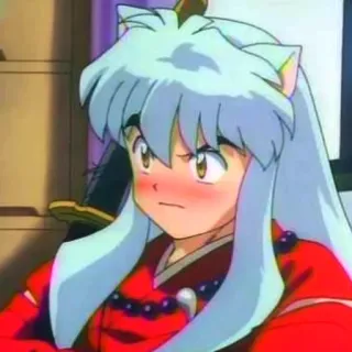 🐶 Inuyasha Anime, Pies, Uszy, Słodkie, Kreskówka telegram sticker