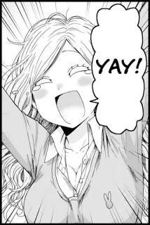 😁 YAY! anime, manga, excited, happy, cheering telegram sticker
