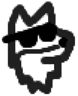 🐺 собака, круто, солнцезащитные очки, животное, пиксель арт, иконка whatsapp sticker