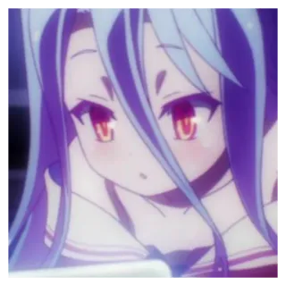 🍼 Shiro No Game No Life Anime, Shiro, No Game No Life, Carino, Ragazza, Manga, Kawaii, Personaggio telegram sticker