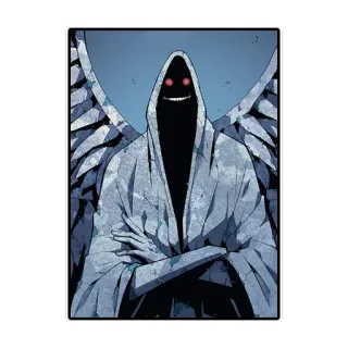😁 anjo, sombrio, asas, assustador, terror, monstro telegram sticker