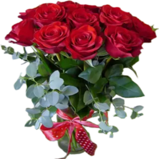 💐 цветы, розы, красный, букет, подарок, любовь, цветочный whatsapp sticker