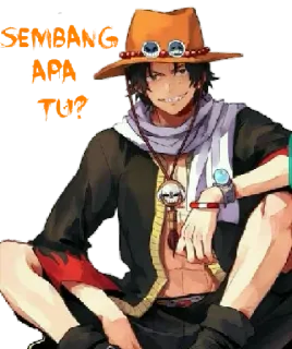 😁 Portgas D. Ace One Piece SEMANG
APA
YOT อนิเมะ, ตัวละคร, ยิ้ม, หมวก telegram sticker
