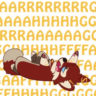 😡 AARRRRRR perro, cachorro, gracioso, dibujo animado, animal, mono telegram sticker