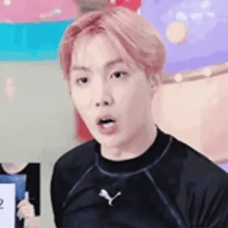 😡 J-Hope K-Pop, J-Hope, BTS, Sänger, pinke Haare, geschockt whatsapp sticker