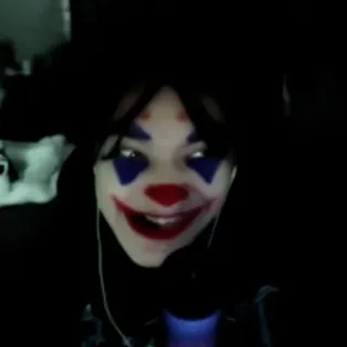 😈 Clown clown, makeup, face paint, costume, portrait whatsapp sticker
