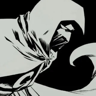 🌙 Moon Knight คอมมิค, ซูเปอร์ฮีโร่, มาร์เวล, ศาลเตี้ย, ฮีโร่, มูนไนท์ whatsapp sticker