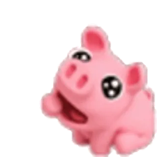 🍽 돼지, 동물, 분홍색, 귀여운 whatsapp sticker