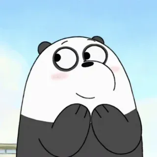 🥰 Panda We Bare Bears Панда, Мы обычные медведи, Мультфильм, Животное, Медведь, Милый whatsapp sticker