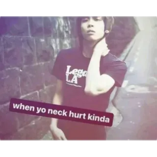 🔫 Johnny Suh NCT when yo neck hurt kinda whatsapp sticker