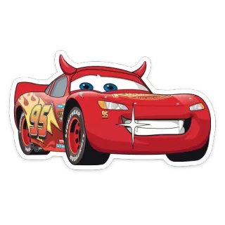 😁 Lightning McQueen Cars 95 Lightning McQueen, Disney, Pixar, Cars, Kartun, Mobil, Nomor 95 telegram sticker