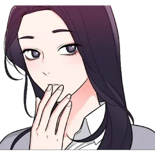 🙊 여자, 애니메이션, 만화, 소녀, 일러스트, 초상화, 예쁜 telegram sticker