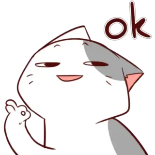 👌 ok mèo, ok, dễ thương, chấp thuận, ngón tay cái telegram sticker