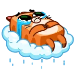 😭 плачущий, грустный, слёзы, облако, животное, мультик whatsapp sticker