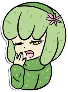 😴 Chica anime, Kawaii, Lindo, Dibujo animado, Personaje, Sticker telegram sticker