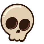 😽 skull, death, danger, symbol, Halloween, scary whatsapp sticker