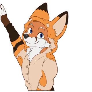 🦊 rubah, furry, antropomorfik, binatang, kartun, karakter telegram sticker