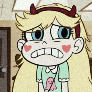 💫 Star Butterfly Star vs. the Forces of Evil dibujos animados, animado, chica, triste, estrella, magia whatsapp sticker