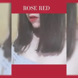 🌹 ROSE RED rojo rosa, maquillaje, cosméticos, lápiz labial, belleza, labios rojos whatsapp sticker