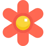 🤩 flower, floral, red, yellow, nature, plant telegram sticker