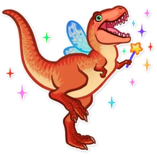 ✨ 恐竜, 妖精, 魔法, 翼, かわいい telegram sticker