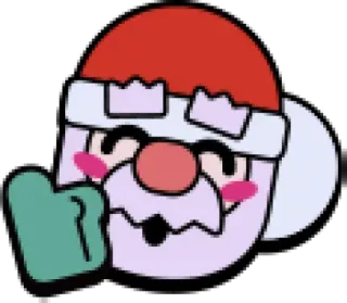 👍 Santa Claus Kerstman, Kerstmis, vakantie, feestelijk, cartoon, feest telegram sticker