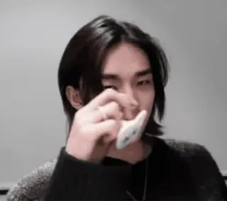🥲 person, kpop, man, selfie, asian, face telegram sticker