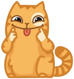 😛 cat, cute, animal, funny, cartoon telegram sticker