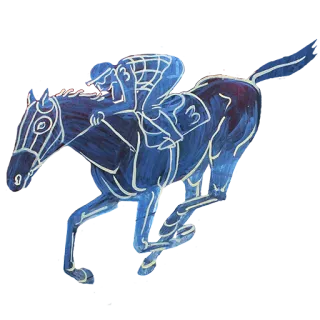 🐎 horse racing, jockey, horse, race, sport, competition telegram sticker