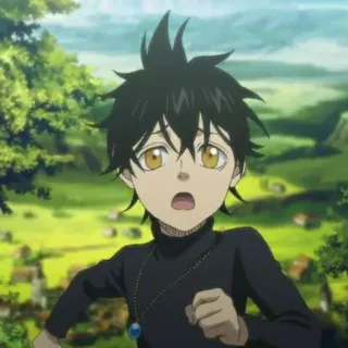 💛 Yuno Black Clover Anime, Personagem, Mangá, Black Clover, Yuno, Mago, Magia telegram sticker