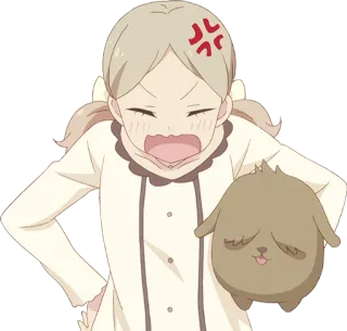 🤬 Anime, Garota, Brava, Fofa, Desenho animado, Cachorro, Personagem de anime telegram sticker