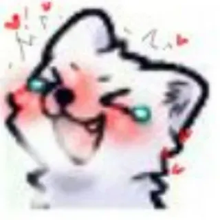 ❤️ Hund, süß, Liebe, Herzen, erröten whatsapp sticker