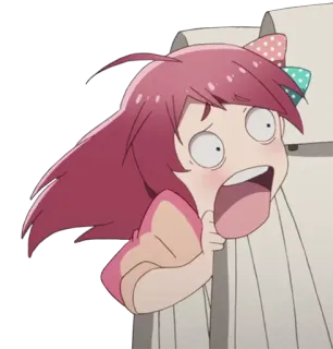 😳 アニメ, 女の子, 漫画, びっくり, サプライズ, 可愛い, 面白い telegram sticker