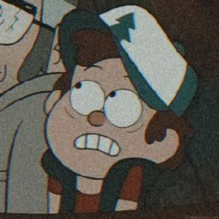 🧃 Dipper Pines Gravity Falls cartoon, character, animation, disney, humor, fan art whatsapp sticker