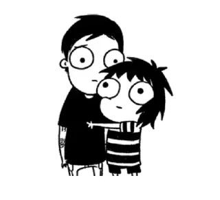 🔮 desenho animado, abraço, amizade, emoções, fofo, casal telegram sticker