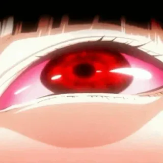 ♥️ oeil, anime, rouge, injecté de sang whatsapp sticker