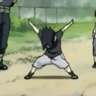 🖲 Sasuke Naruto Аниме, Саске, Наруто, Смешной, Поза telegram sticker
