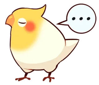 😒 ... chim, vẹt mào, động vật, dễ thương, vàng, thú cưng telegram sticker