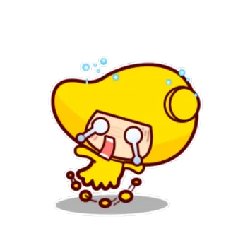😳 плач, желтый, мультфильм, грустный, слезы, персонаж telegram sticker