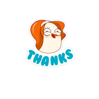 ❤ THANKS dibujos animados, gracias, animado telegram sticker