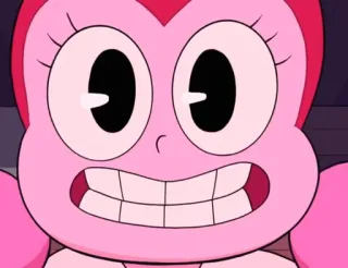 🥰 Spinel Steven Universe cartoon, animation, tv show, character, pink, smile whatsapp sticker