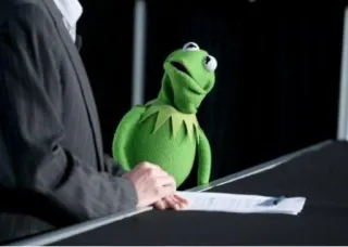 🌚 Kermit Kermit the Frog, Muppets, Green, Frog, Business telegram sticker